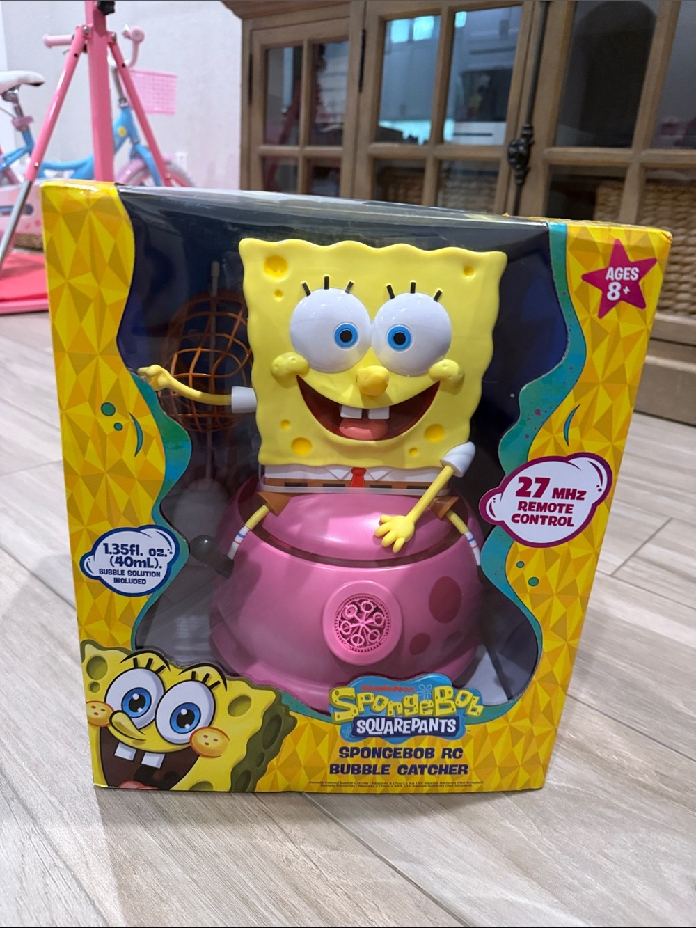 SpongeBob Squarepants Bubble Catcher Toy - Yellow & Pink